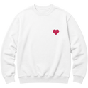 "Moletom Crew Pinky Heart" Moletom com Capuz Básico