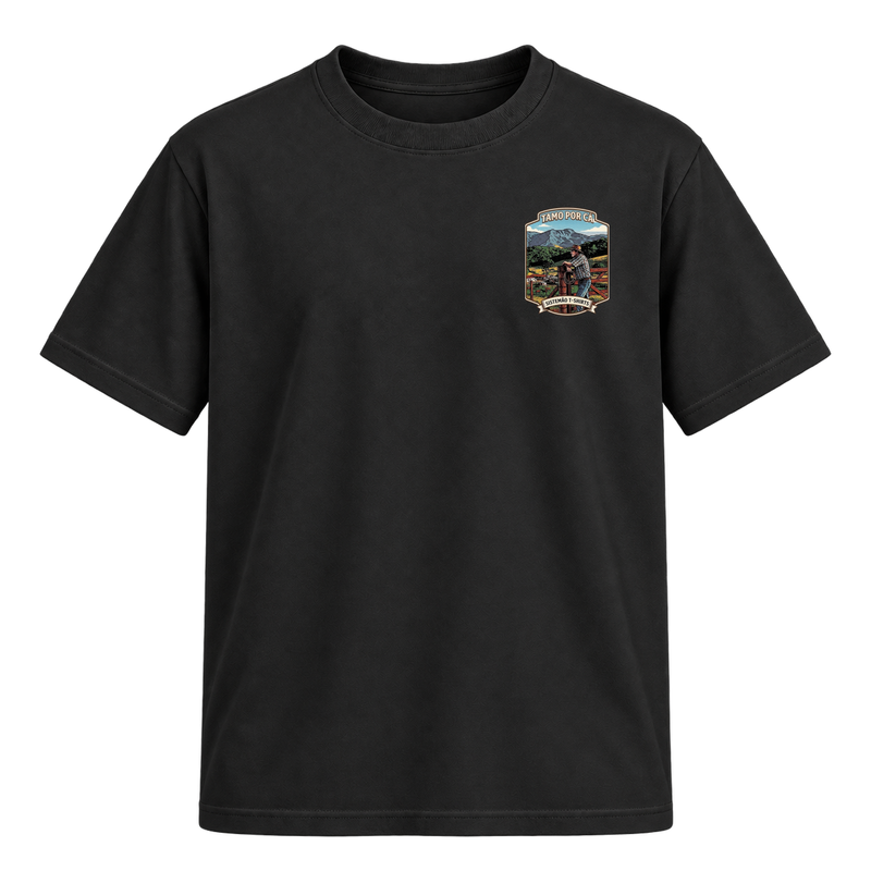 "Estampa/TAMO POR CÁ" Camiseta Regular Suedine