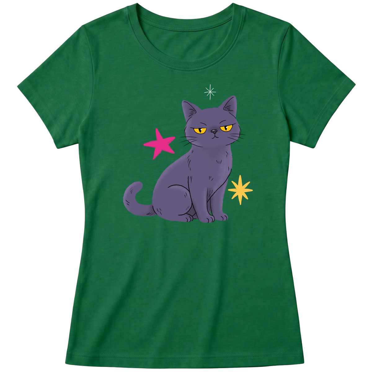 "Gata cinza" Blusa Baby Look