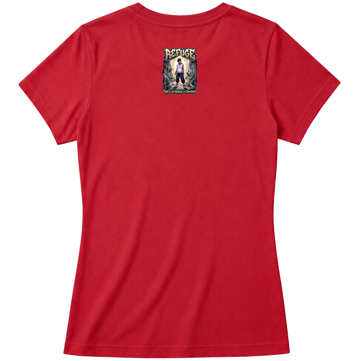 "Produto #010 Baby look REFUGE GOD" Blusa Baby Look