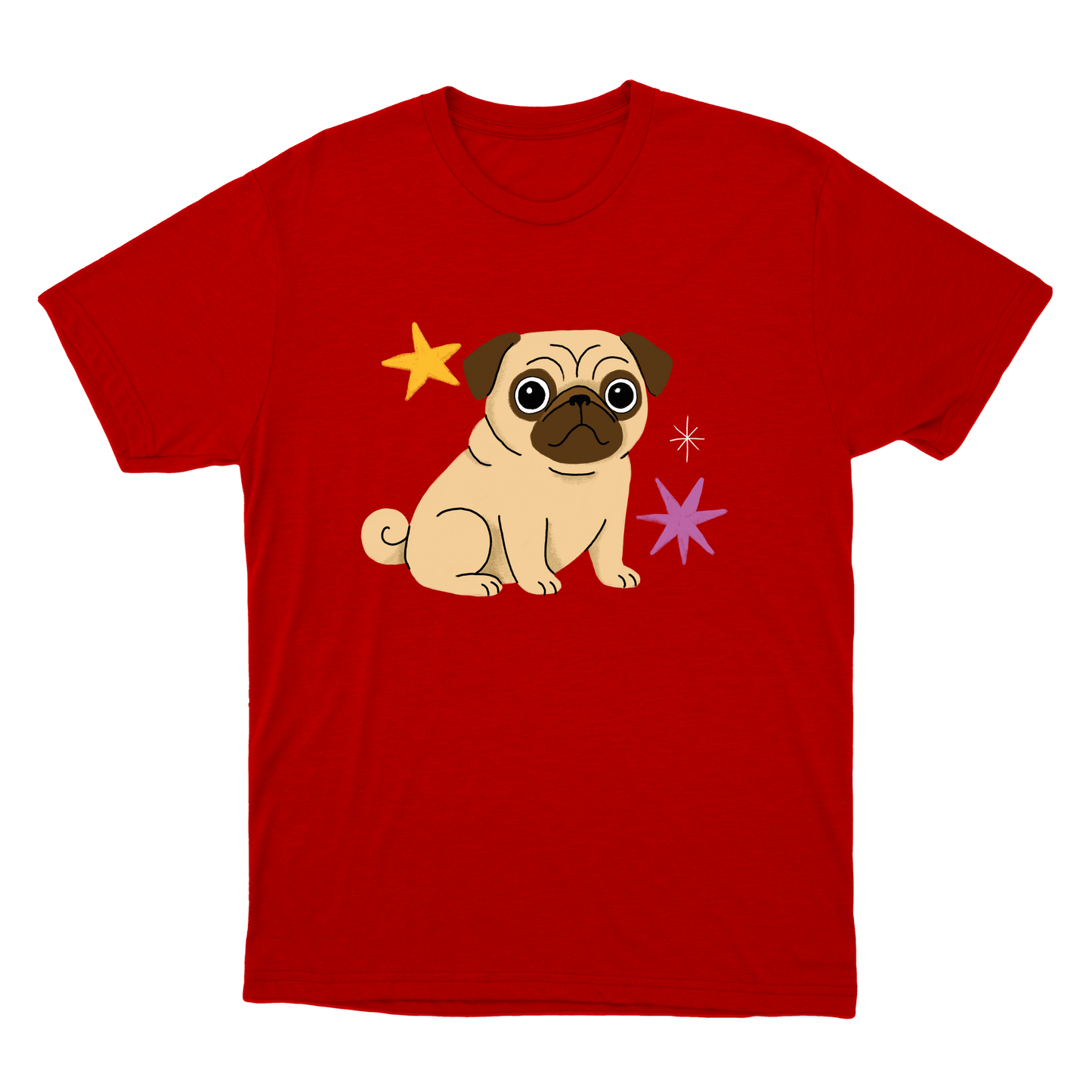 "Pug" Camiseta Básica Unissex