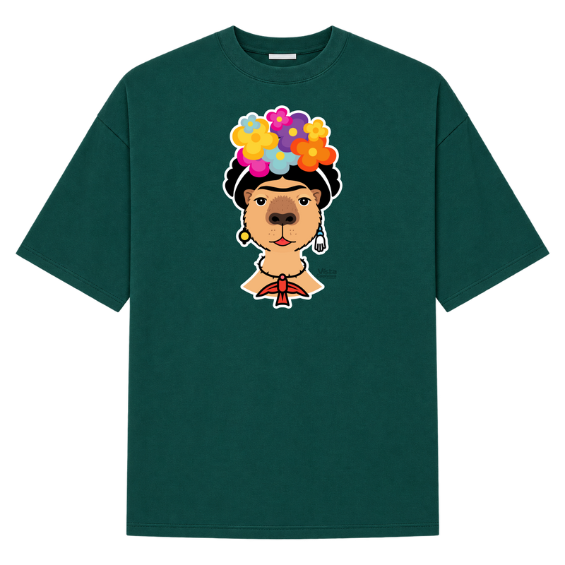 "Frida Kahpivara DTG" Camiseta Oversized Suedine 220g