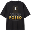 "CAMISA OVERSIZE CLASSIC (EM CRISTO TUDO POSSO FILIPENSES 13 4:13)" Camiseta Oversized Classic