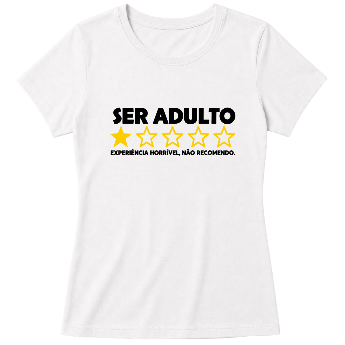 "Baby Look Classic - Vida Adulta: Nota 1" Blusa Baby Look
