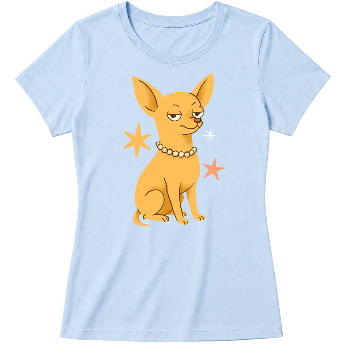 "Chihuahua de pelo curto" Blusa Baby Look