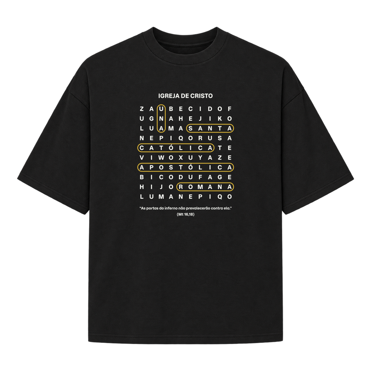 "Igreja de Cristo" Camiseta Oversized Suedine 220g