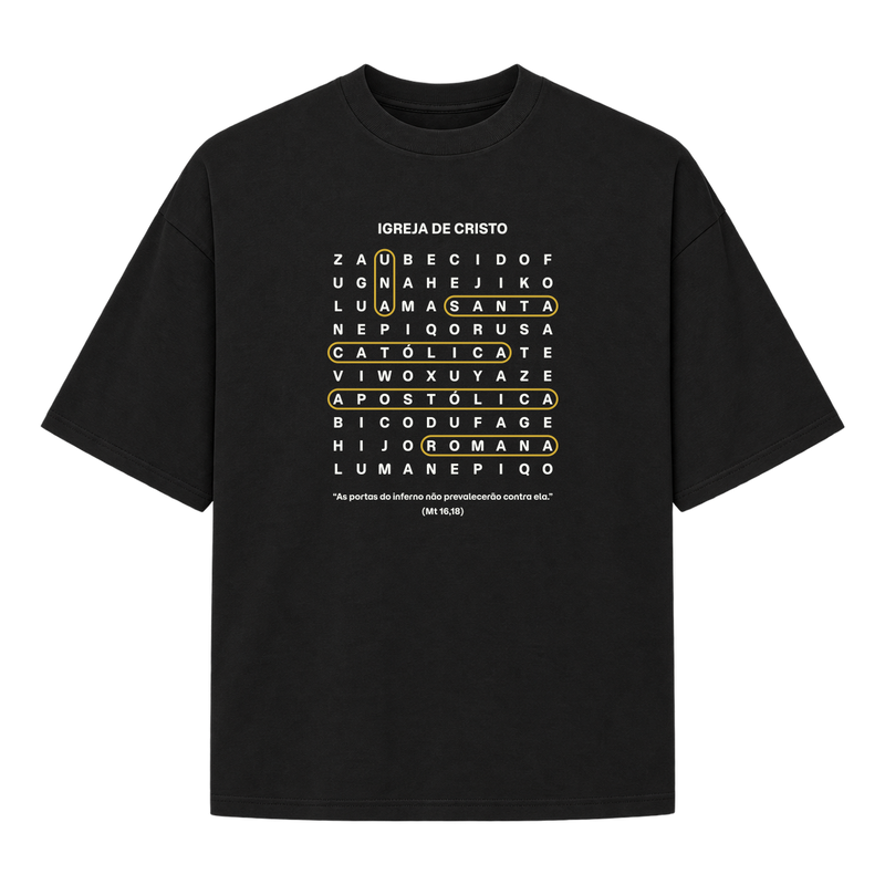 "Igreja de Cristo" Camiseta Oversized Suedine 220g