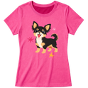 "Chihuahua de pelo longo" Blusa Baby Look