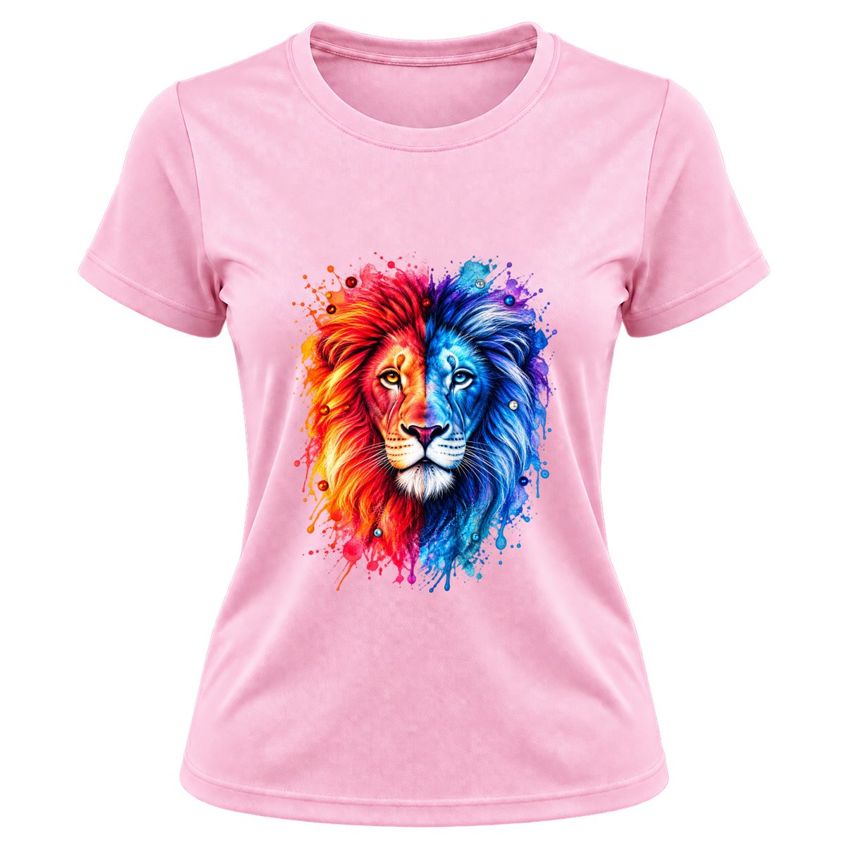 "Leão Elemental — Fire & Ice" Camiseta Dryfit Feminina Basic