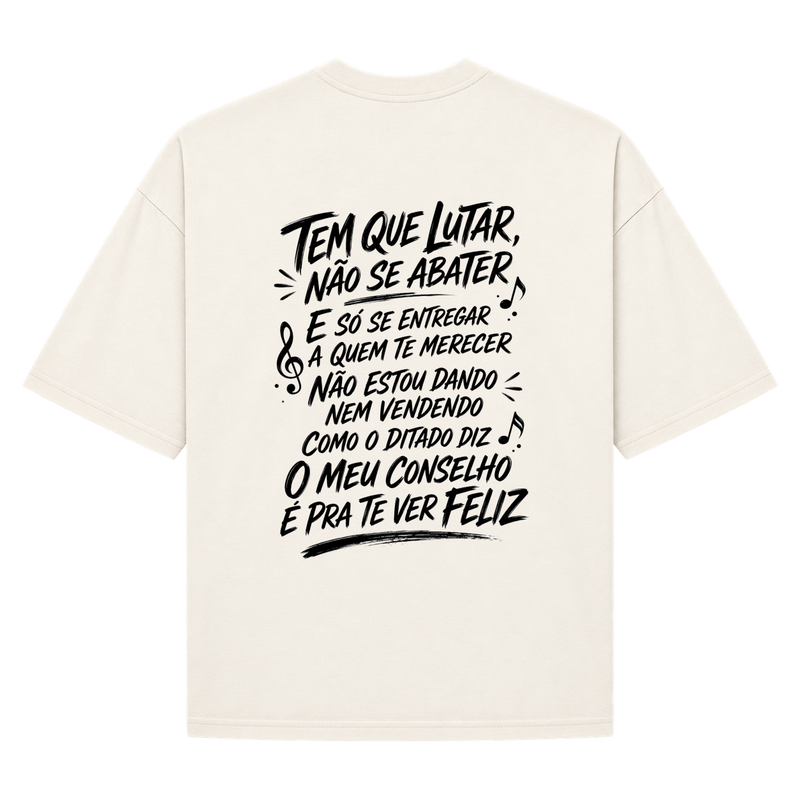 "Samba conselho, Camiseta Oversized Suedine 220g" Camiseta Oversized Suedine 220g