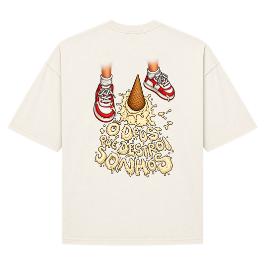 "02# FENDS -- O DEUS QUE DESTRÓI SONHOS (OVERSUZED)" Camiseta Oversized Suedine 220g