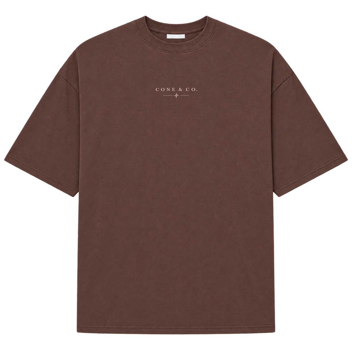 "Camiseta Oversized Cone & Co. — Suedine" Camiseta Oversized Suedine 220g