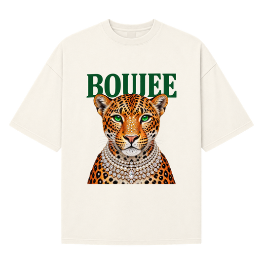 "Oversized Suedine Off-white Boujee" Camiseta Oversized Suedine 220g