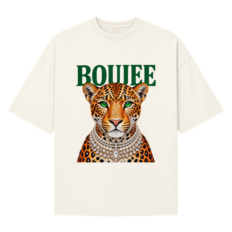 "Oversized Suedine Off-white Boujee" Camiseta Oversized Suedine 220g