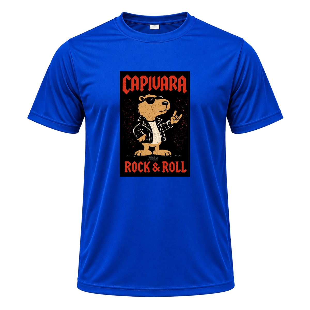 "Capivara Rock & Roll DTF" Camiseta Dryfit Masculina Basic