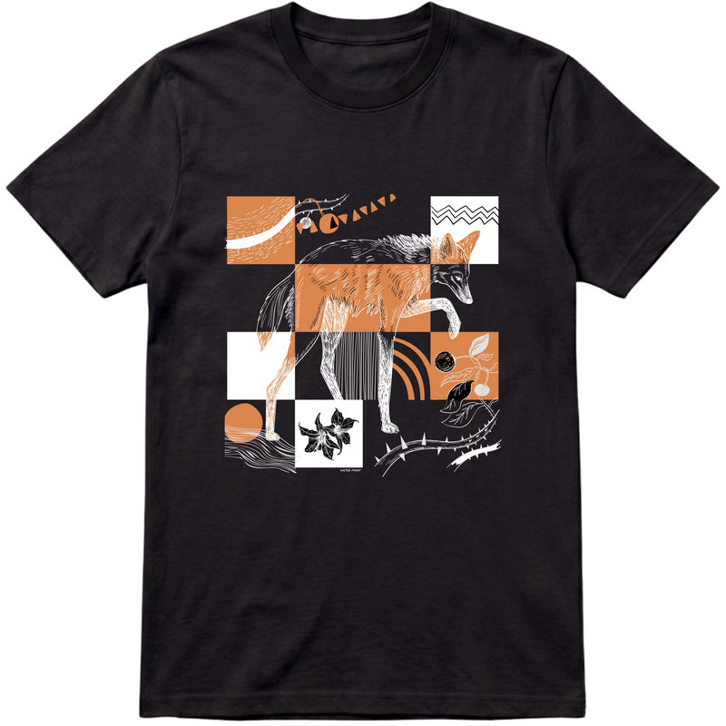 "Loba - camiseta preta" Camiseta Premium Unissex Bunker Studios