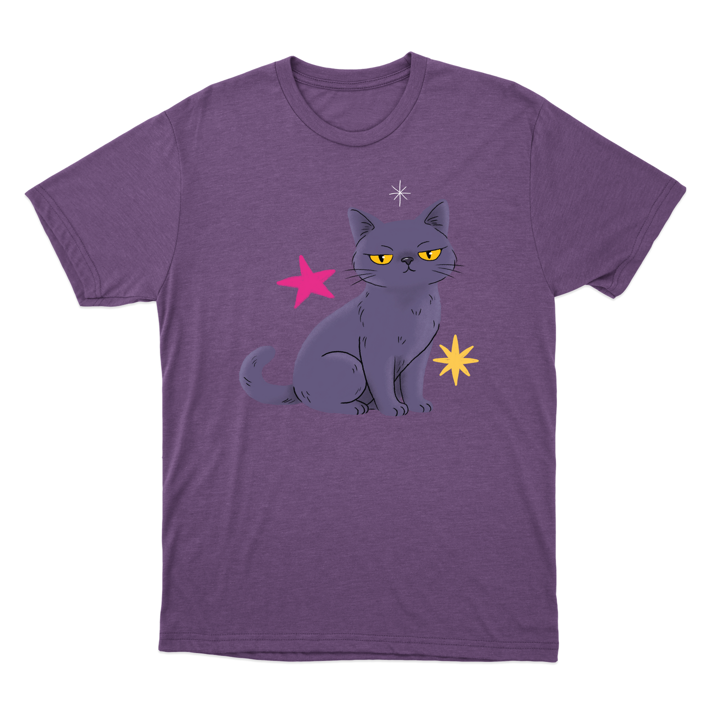 "Gata cinza" Camiseta Básica Unissex