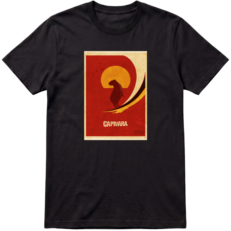 "Capivara Wave DTF" Camiseta Premium Unissex Bunker Studios