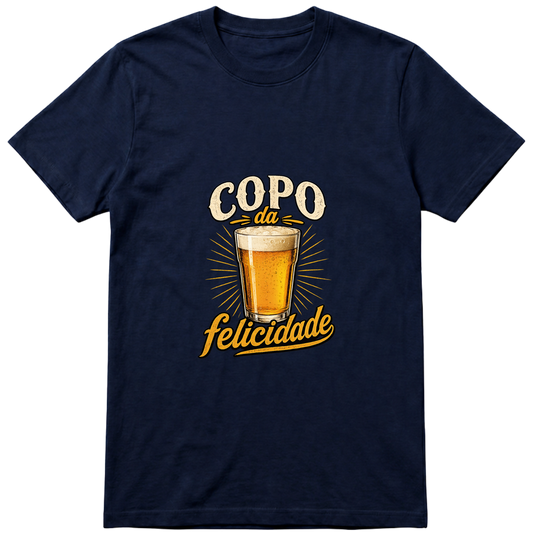 "Copo da Felicidade" Camiseta regular básica