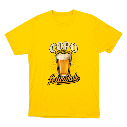 "Copo da Felicidade" Camiseta Básica Unissex