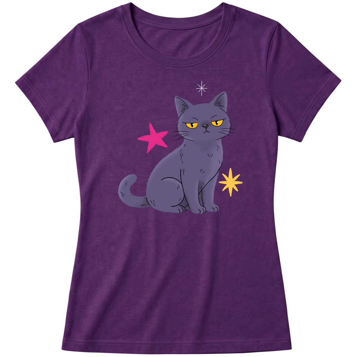 "Gata cinza" Blusa Baby Look