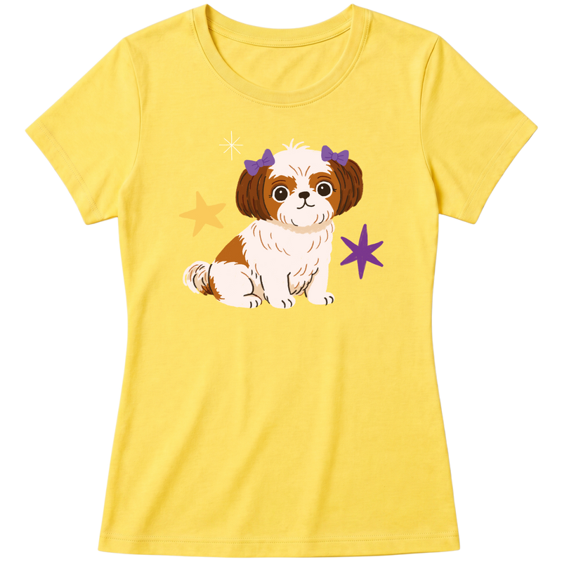 "Shih-tzu" Blusa Baby Look
