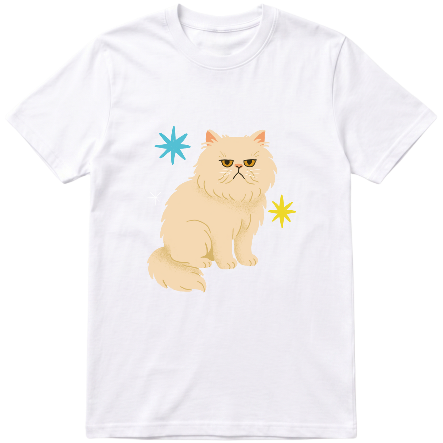 "Gato persa" Camiseta Básica Unissex