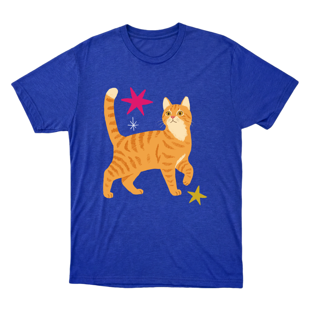 "Gato amarelo" Camiseta Básica Unissex