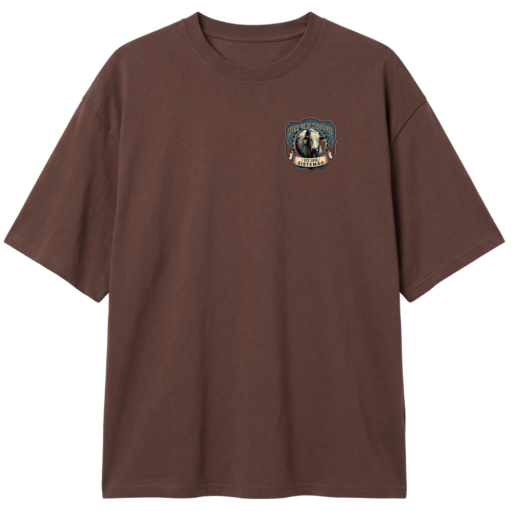 "Estampa/LIVRAI-ME" Camiseta Oversized Classic