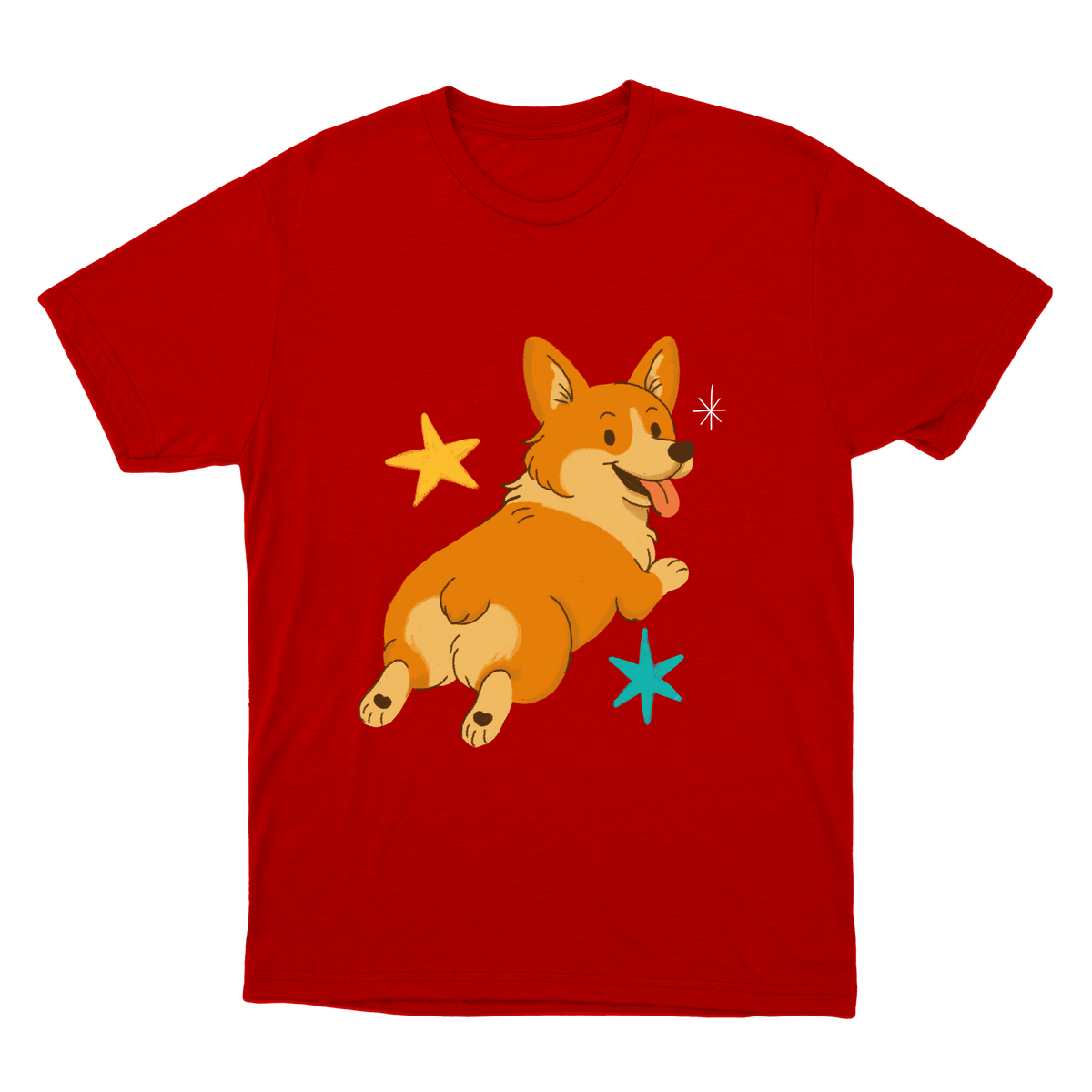 "corgi" Camiseta Básica Unissex