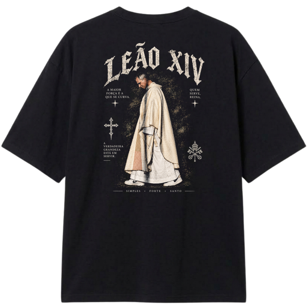 "Oversized - Leão XlV" Camiseta Oversized Classic