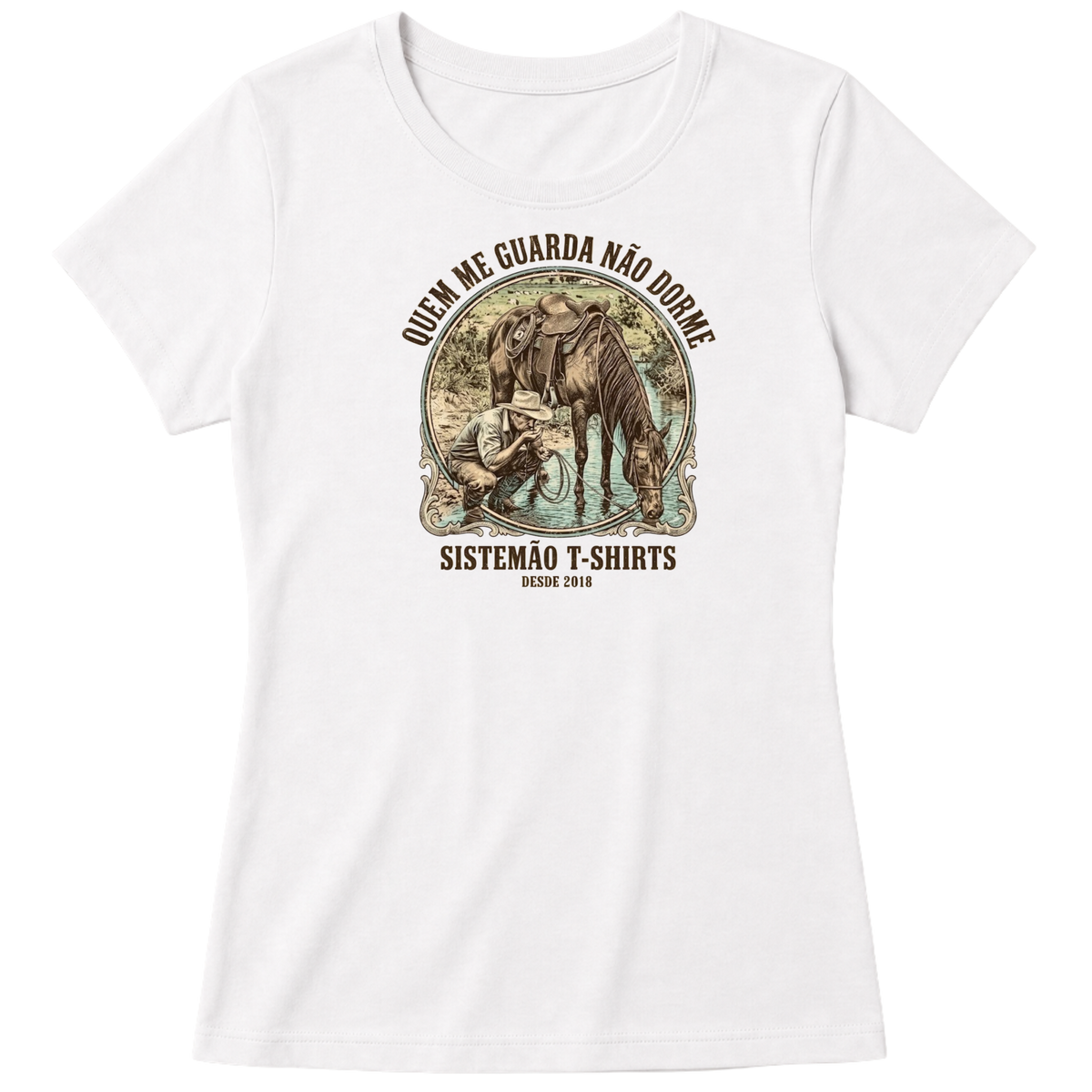"Estampa/QUEM ME GUARDA" Blusa Baby Look
