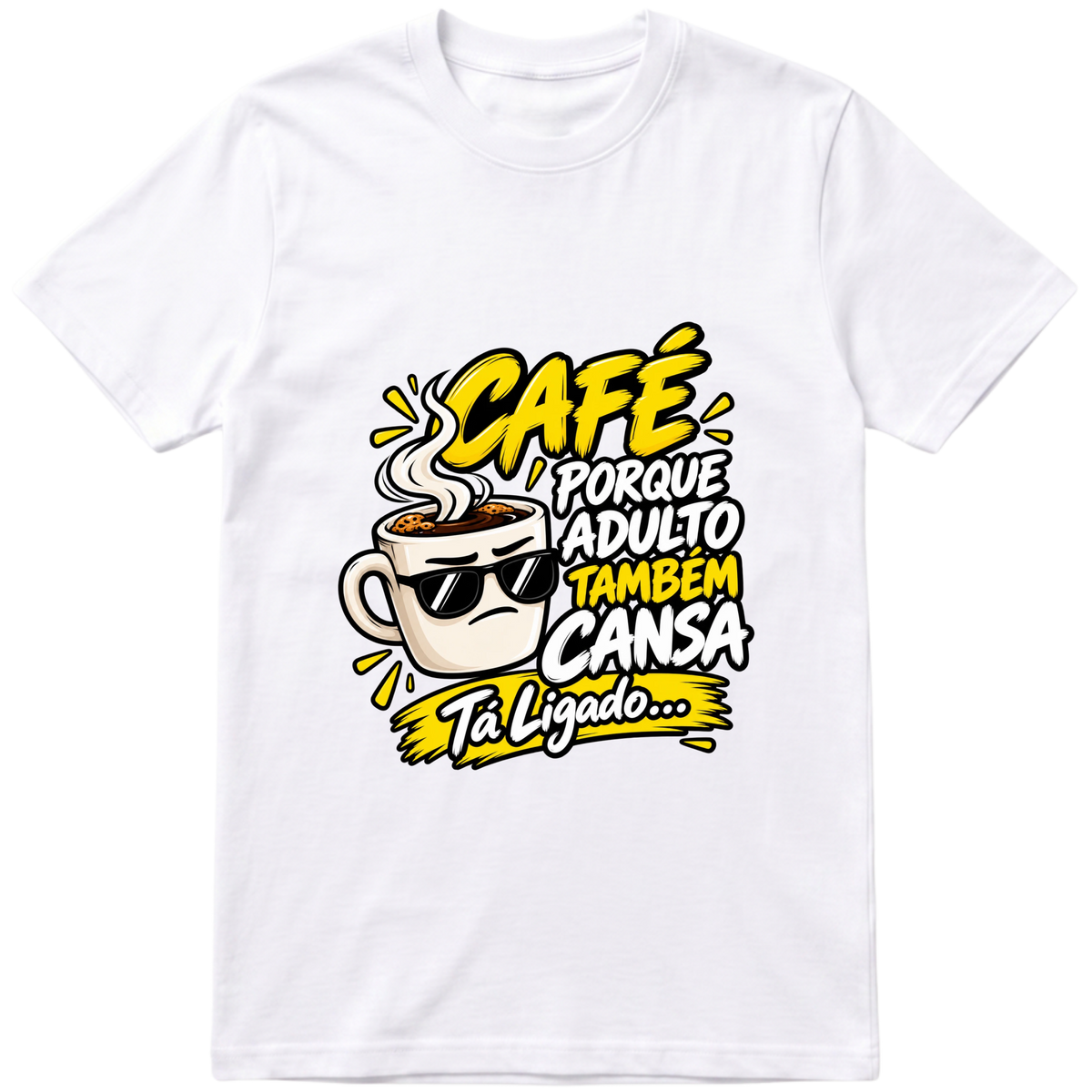 "Camiseta Basic Adulto tambem Cansa" Camiseta Premium Unissex