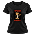 "Capivara Rock & Roll  DTG" Camiseta Dryfit Feminina Basic