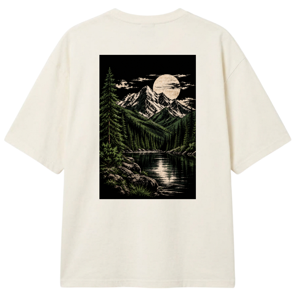 "Camiseta Oversized Classic DripEdit Natureza" Camiseta Oversized Classic