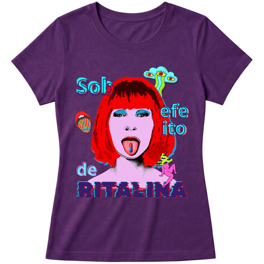 "Camiseta - Sob efeito de Ritalina" Blusa Baby Look