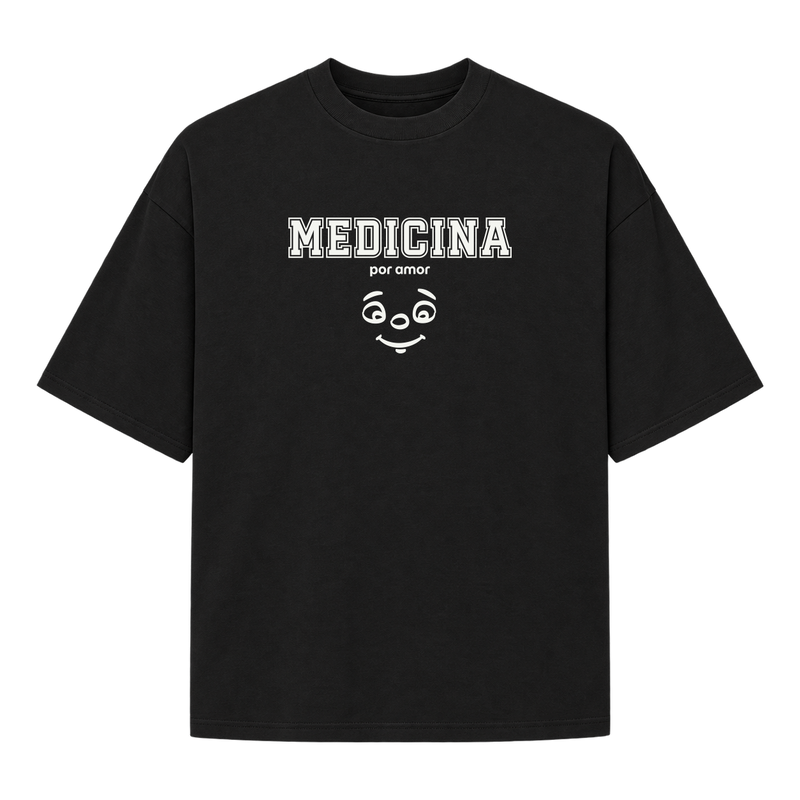 "Medicina" Camiseta Oversized Suedine 220g