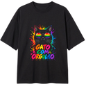 "Gato com Orgulho" Camiseta Oversized Classic