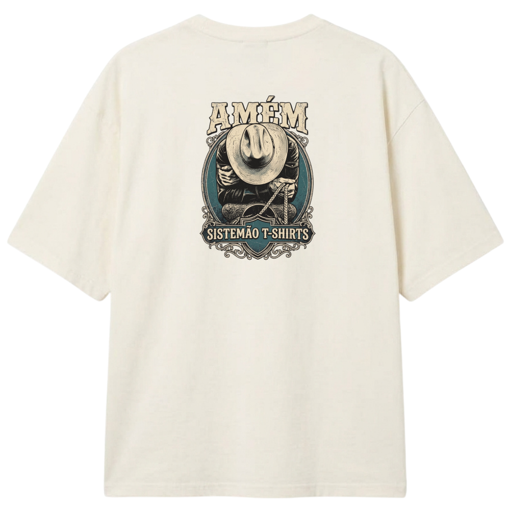"Estampa/AMÉM" Camiseta Oversized Classic