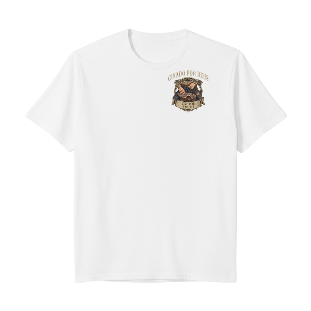 "Estampa GUIADO POR DEUS" Camiseta Premium Unissex Bunker Studios