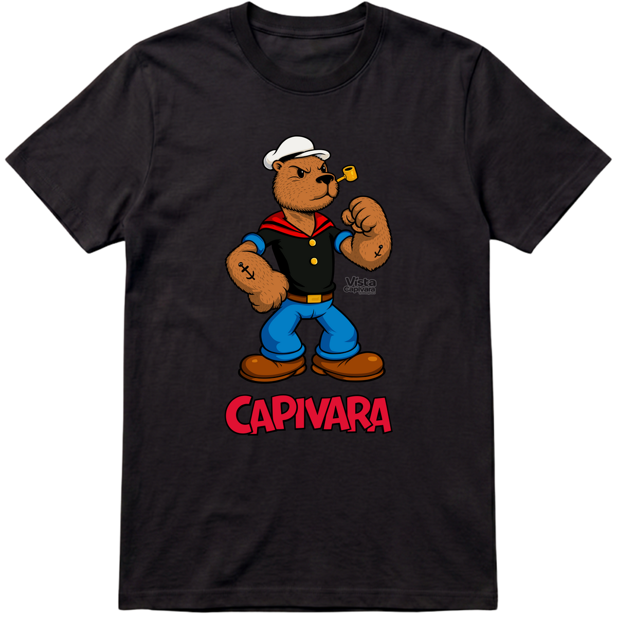 "Marinheiro Capivara DTF" Camiseta Premium Unissex Bunker Studios
