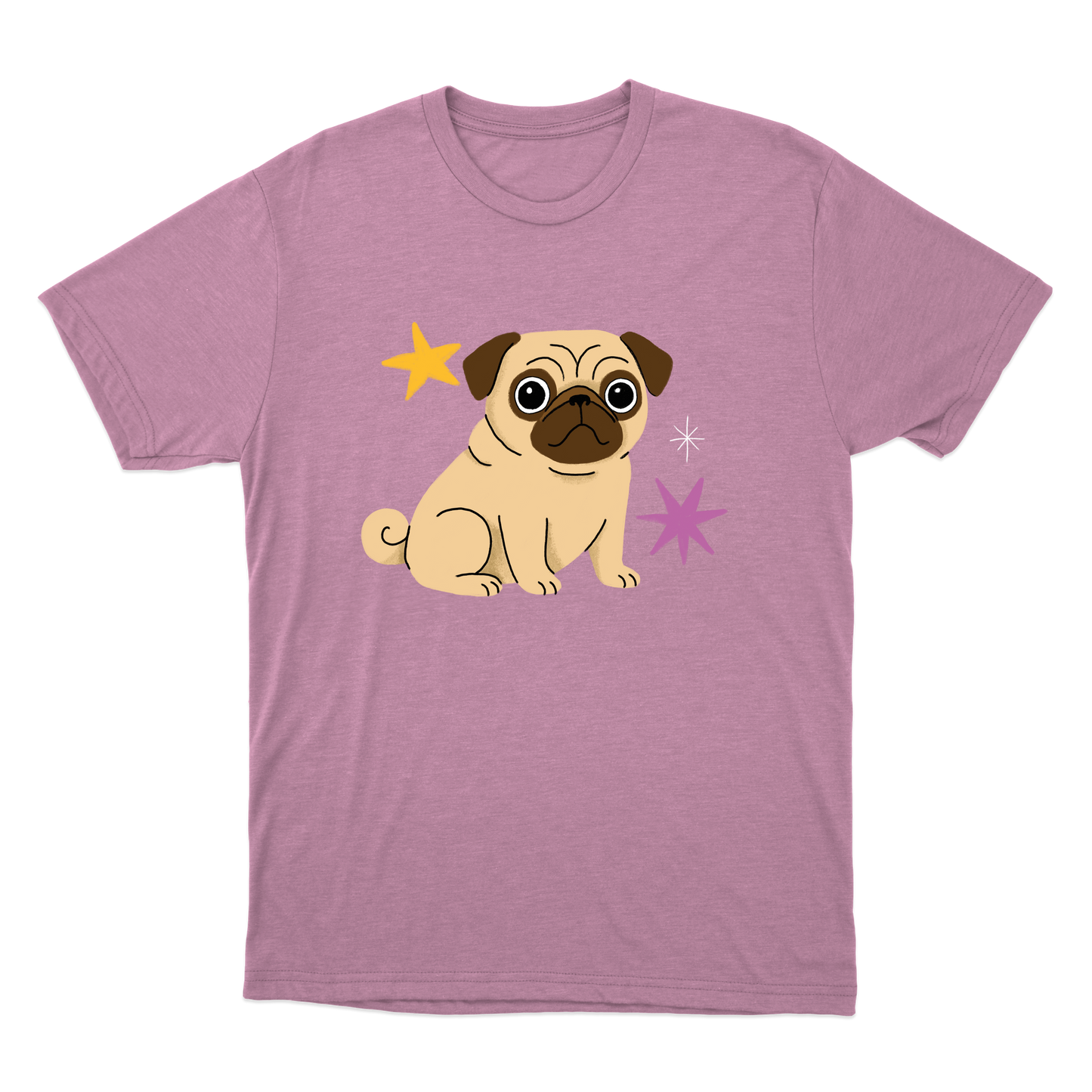 "Pug" Camiseta Básica Unissex