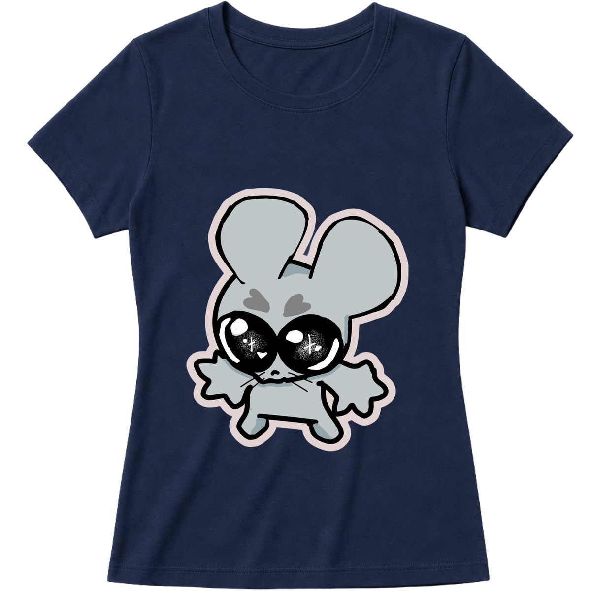 "Baby Look Classic Ratito – Camiseta Feminina Estampada Fofa" Blusa Baby Look