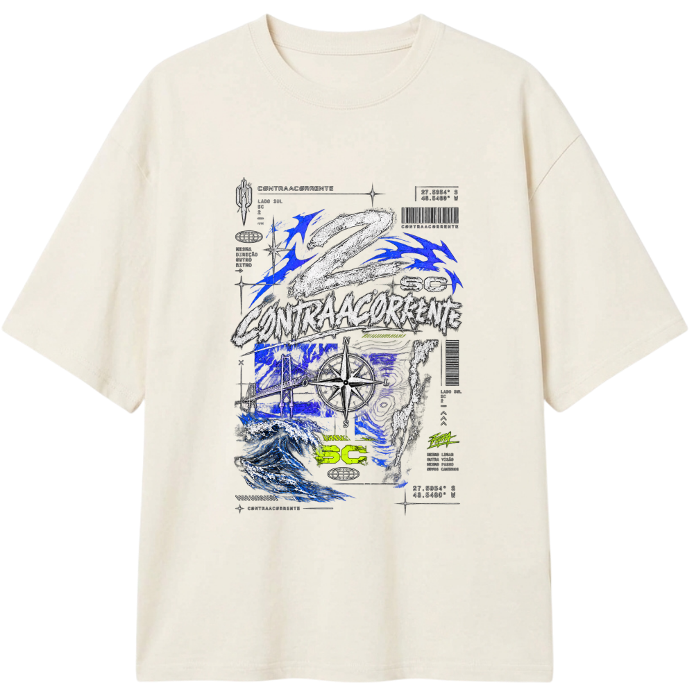 "Oversized Classic #015 - CØNTRAACØRRENTE" Camiseta Oversized Classic