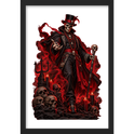 ""Exu Caveira" Full Art - Quadro Caixa" Quadro caixa sem vidro acrílico