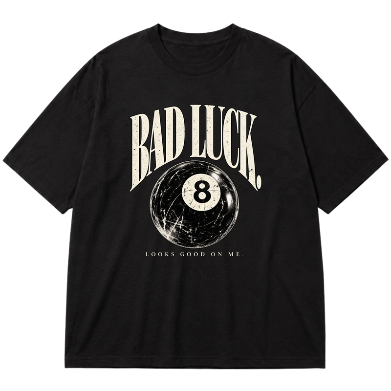 "DROP 001 • BAD LUCK | BLACK" Oversized Premium 96% algodão 4% Elastano