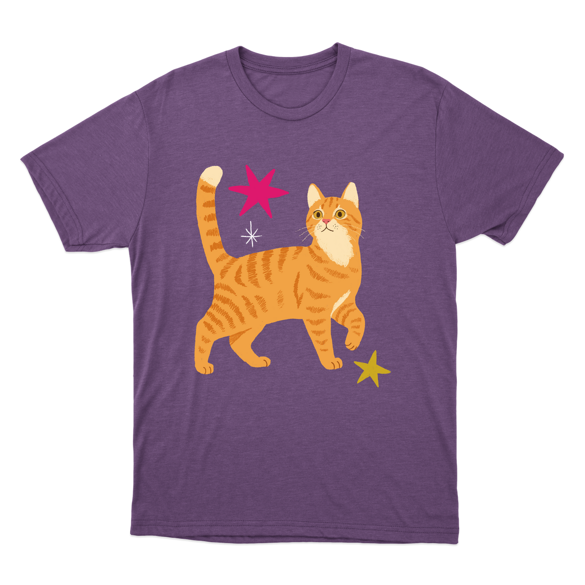"Gato amarelo" Camiseta Básica Unissex