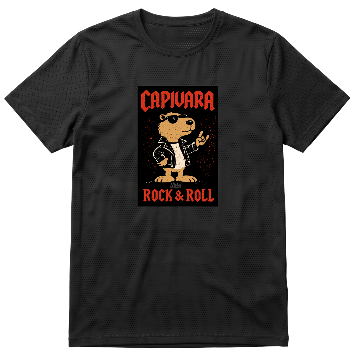 "Capivara Rock & Roll DTF" Camiseta Regular Poliamida UV