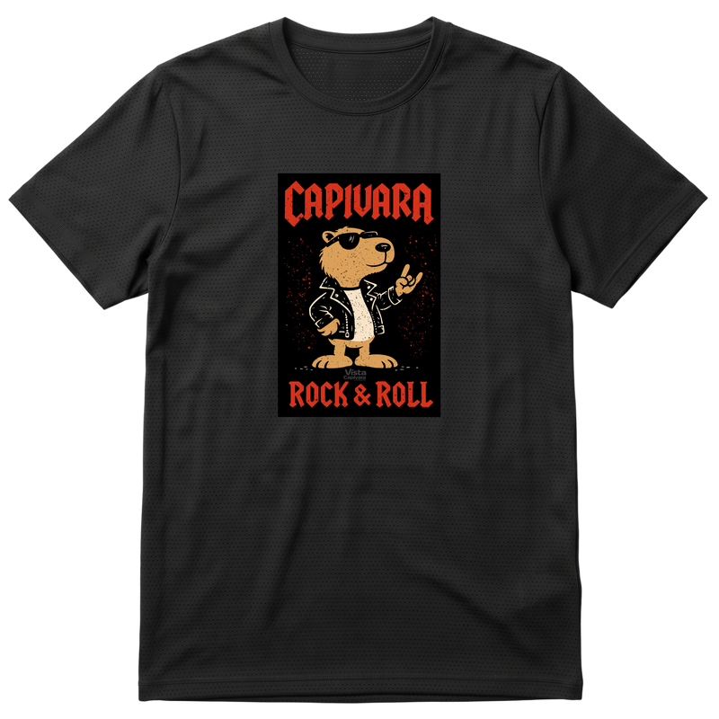 "Capivara Rock & Roll DTF" Camiseta Regular Poliamida UV
