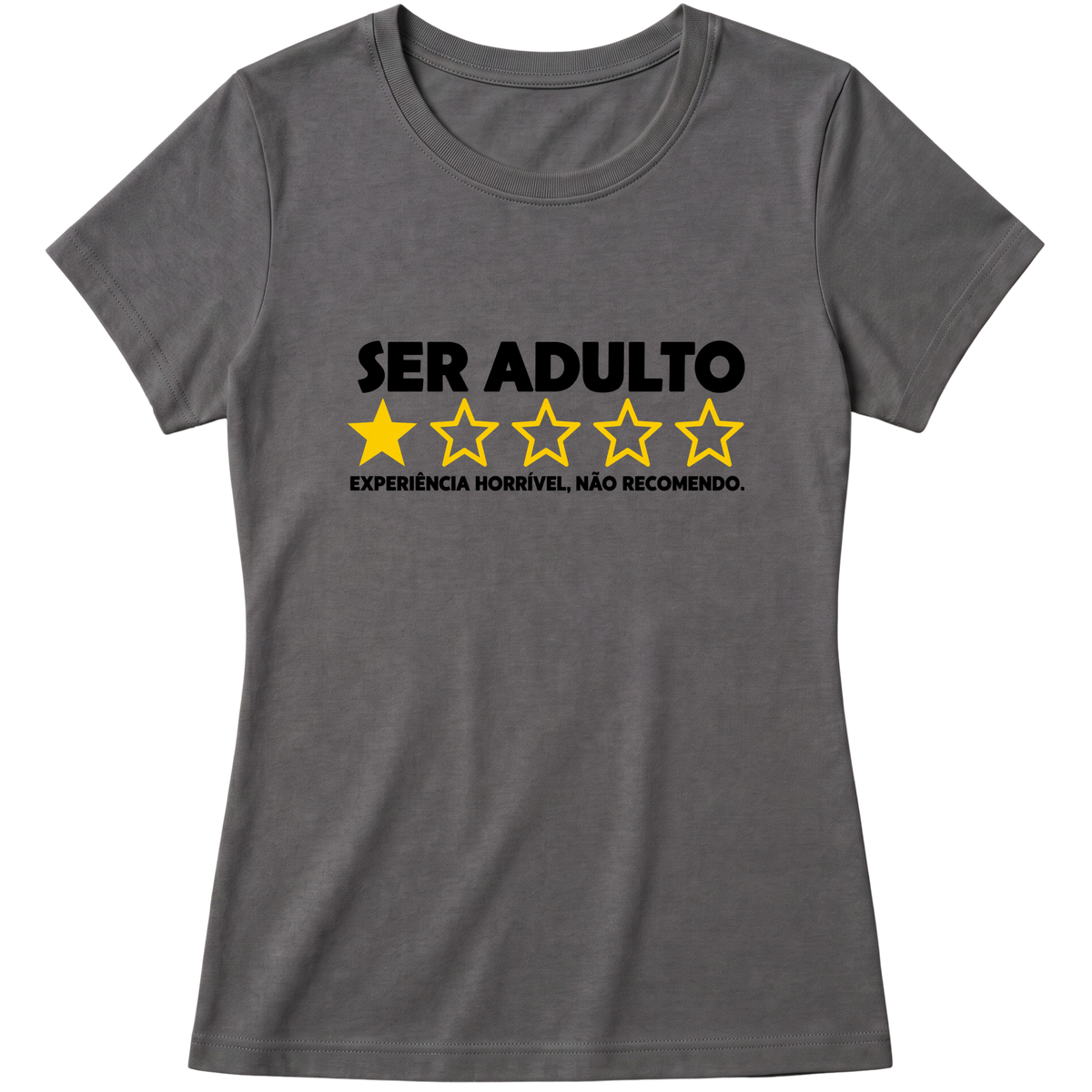 "Baby Look Classic - Vida Adulta: Nota 1" Blusa Baby Look